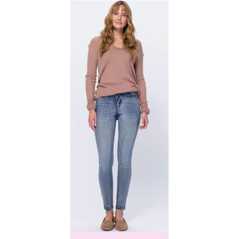 Judy Blue Jeans Women 16w Skinny High Rise Stretch Denim Stone Wash JB82190LT
